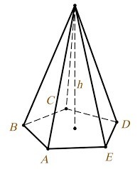 Пирамиданың көлемі, пирамида көлемі формуласы